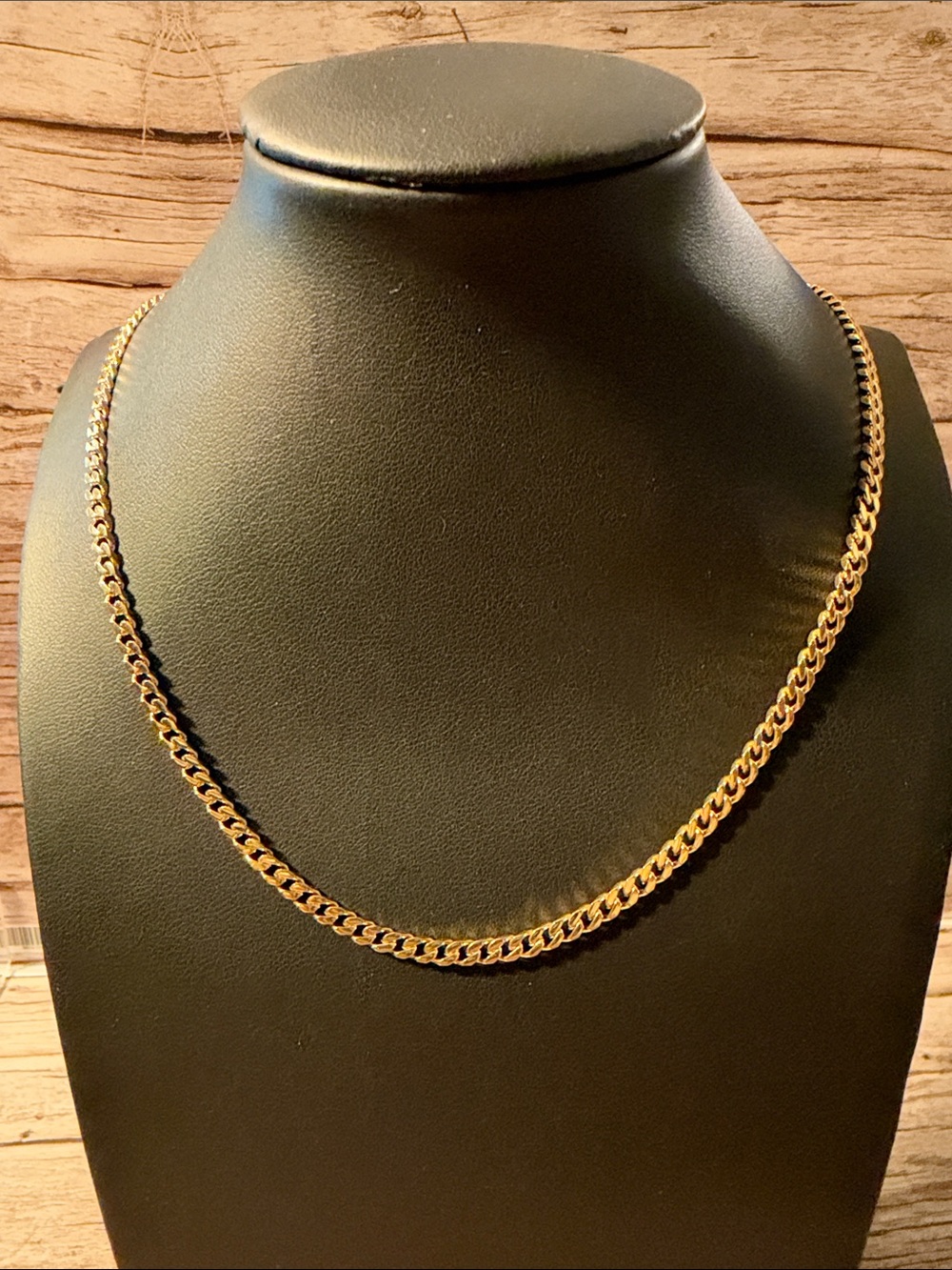 Men's Gold Plated Chain Necklace - Cuban Link Chain Style 18”
